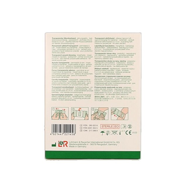 Curapor Transparant 10 x 8cm steriel 5 Stuks