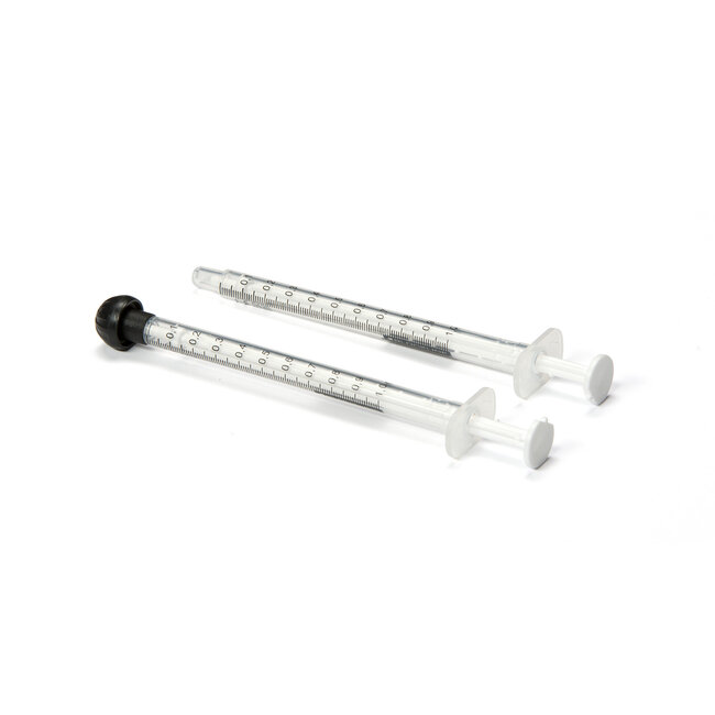 Spuit helder 1ml zonder tip cap 100 Stuks