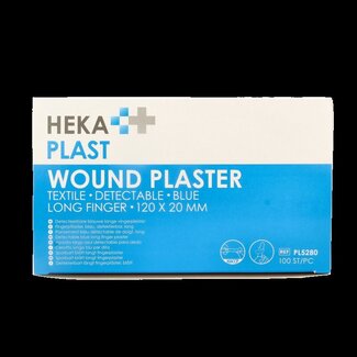 Hekaplast Vingerpleister detectable 120 x 20 haccp elastisch 100 Stuks