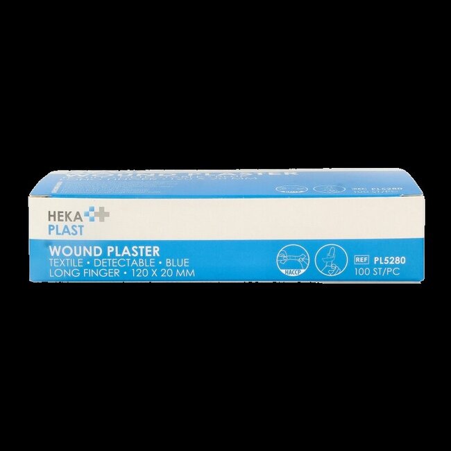 Pansement doigt Hekaplast détectable 120 x 20 haccp élastique 100 pièces