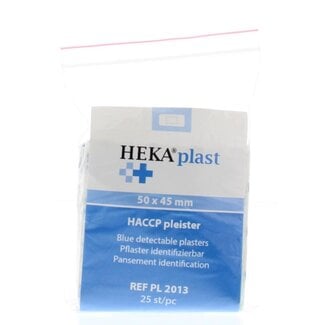 Heka HACCP pleisters blauw 50 x 45mm 25 Stuks