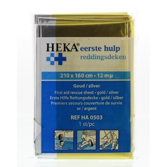 Heka Couverture de survie Heka or/argent 160 x 210 1 pièce