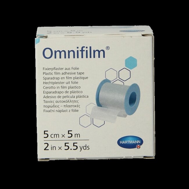 Omnifilm fixatiepleister folie 5m x 5cm 1 Stuks