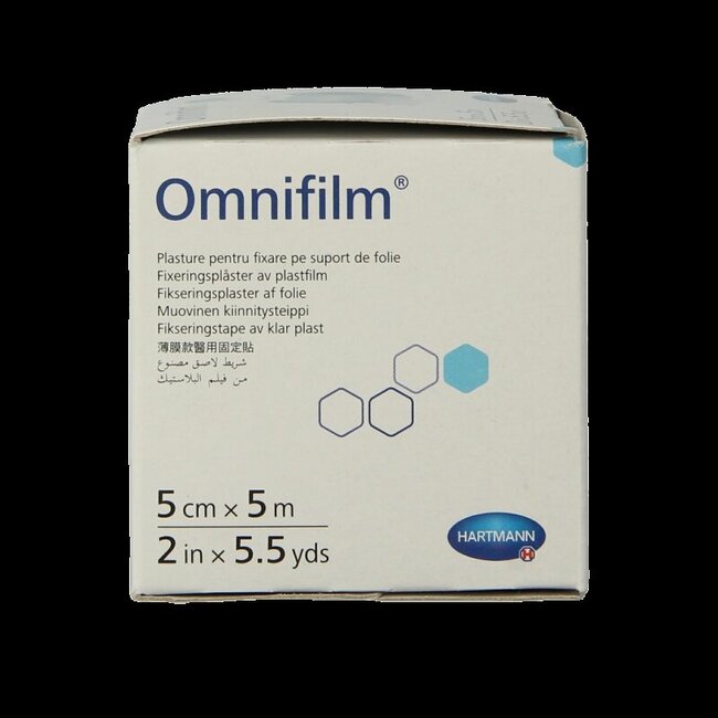 Hartmann Omnifilm fixatiepleister folie 5m x 5cm 1 Stuks