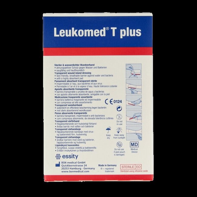 Pansement transparent Leukomed T plus 5 cm x 7,2 cm 5 pièces
