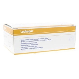 Leukopor Hechtpleister non-woven 9.2m x 2.5cm 12 Stuks