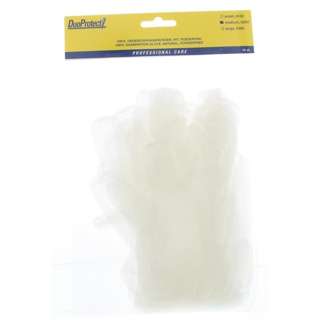 Handschoen vinyl poedervrij medium 10 Stuks