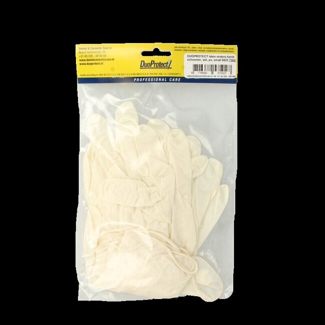 Duoprotect Handschoen latex poedervrij S 10 Stuks