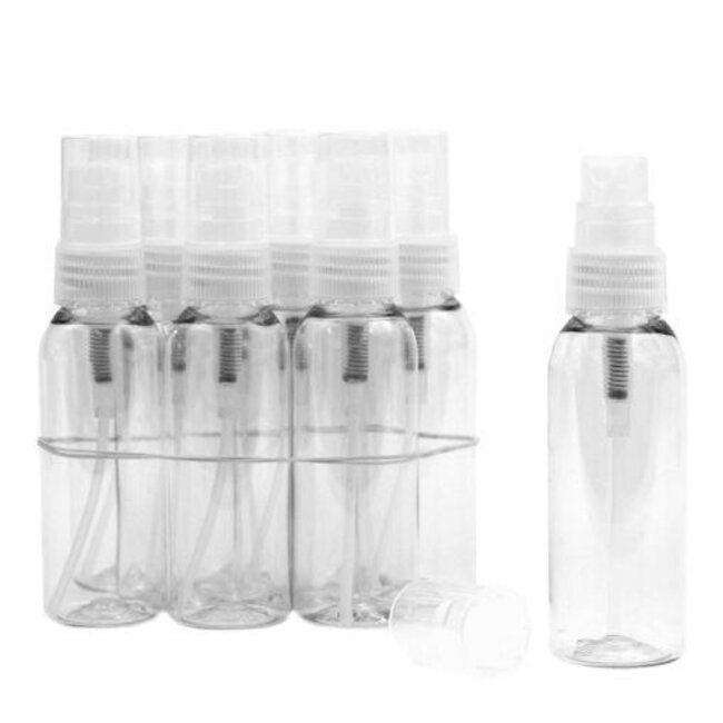 Pet flacon met verstuiver 50ml 10 Stuks