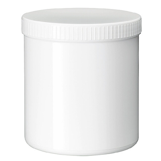 Zalfpot wit PP plastobel gedopt 1000ml 18 Stuks