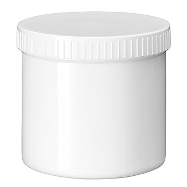 Zalfpot wit PP plastobel gedopt 500ml 24 Stuks