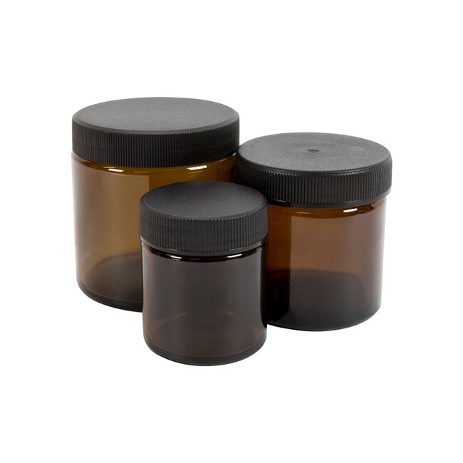 Zalfpot glas bruin gedopt 30ml 72 Stuks