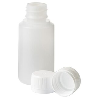 Blockland Fles HDPE naturel + afsluitdop 28mm/100ml 35 Stuks