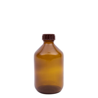 Blockland Medicijnfles bruin gedopt 300ml/28mm 12 Stuks