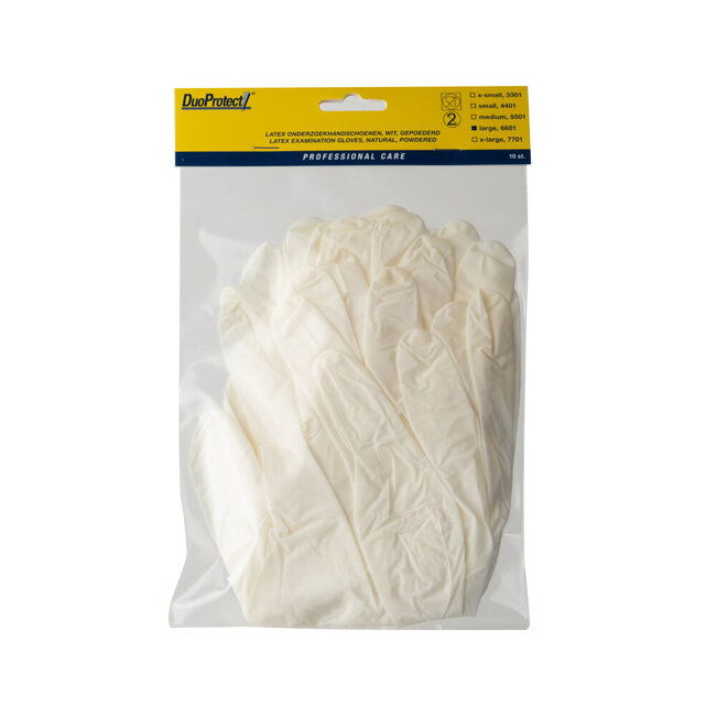 Handschoen latex large 10 Stuks
