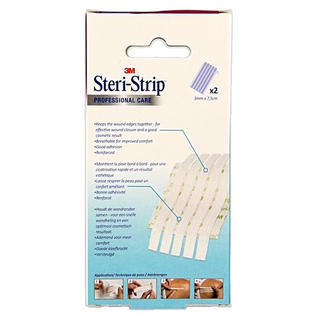 3M Steristrips 3mm x 75mm 2x5 strips 2 Stuks