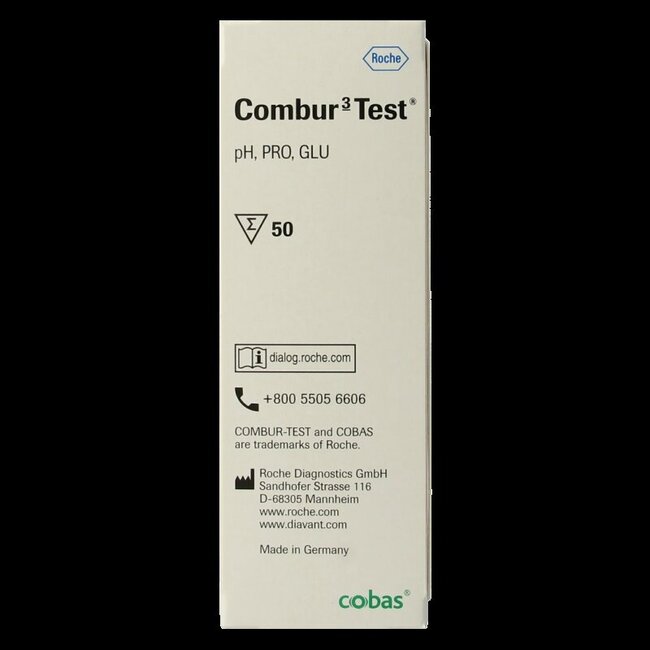 Bandelettes de test Roche Combur 3, 50 unités