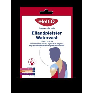 Heltiq Heltiq Pansement îlot imperméable 9 x 10 cm 4 pièces