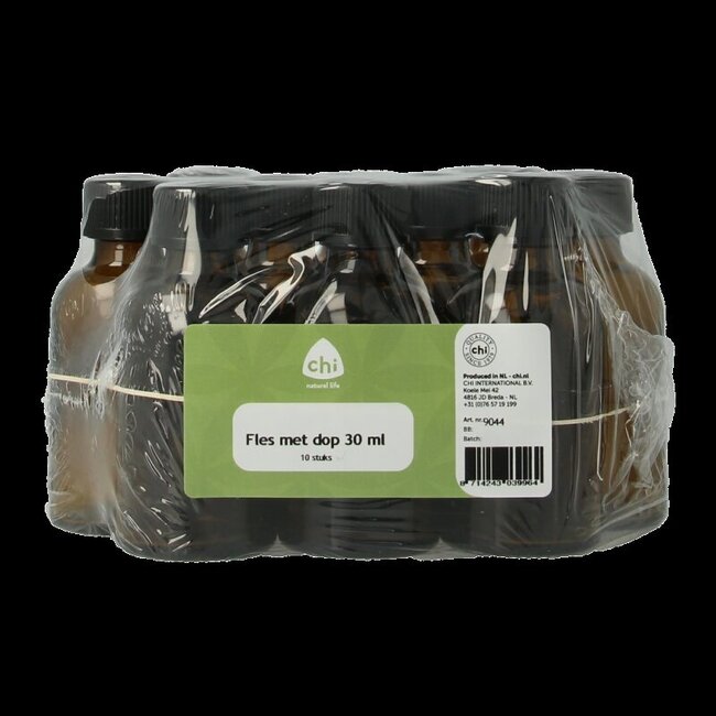 Flesje met dop 30ml 10 Stuks