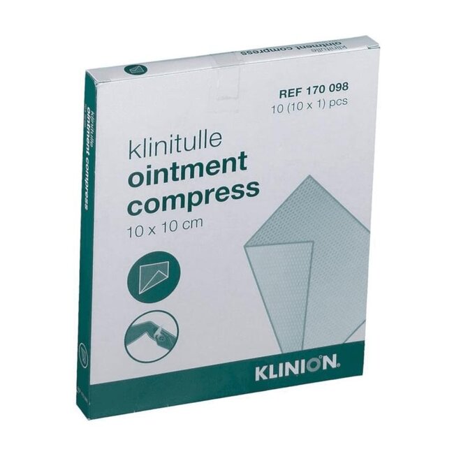 Klinitulle zalfkompres 10 x 10 10 Stuks