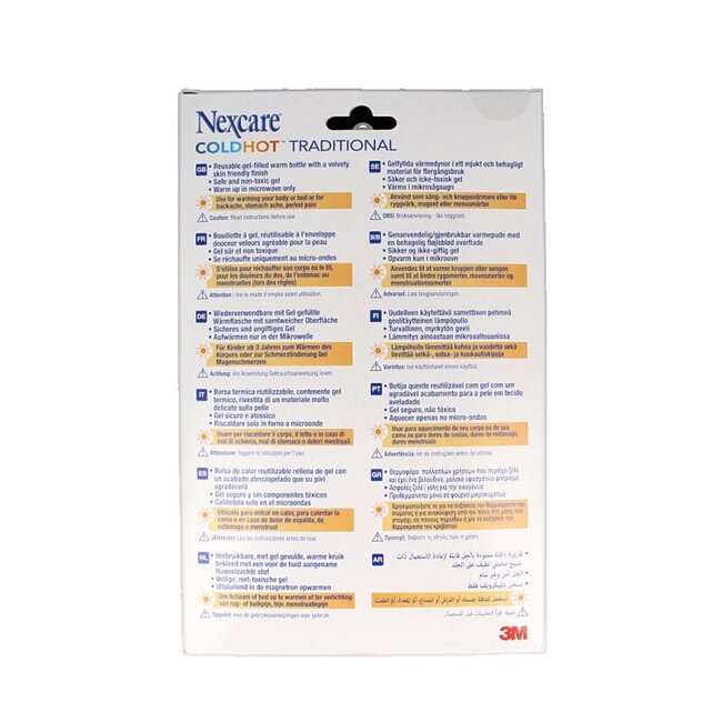 Bouillotte Nexcare ColdHot traditionnelle velours remplie de gel 1 pièce