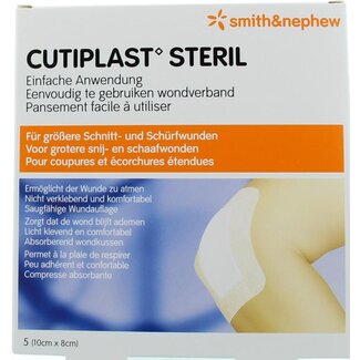 Cutiplast Steril 10 x 8cm 5 Stuks