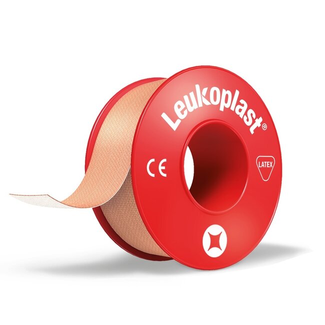 Hechtpleister 5m x 1.25cm rood 1 Stuks