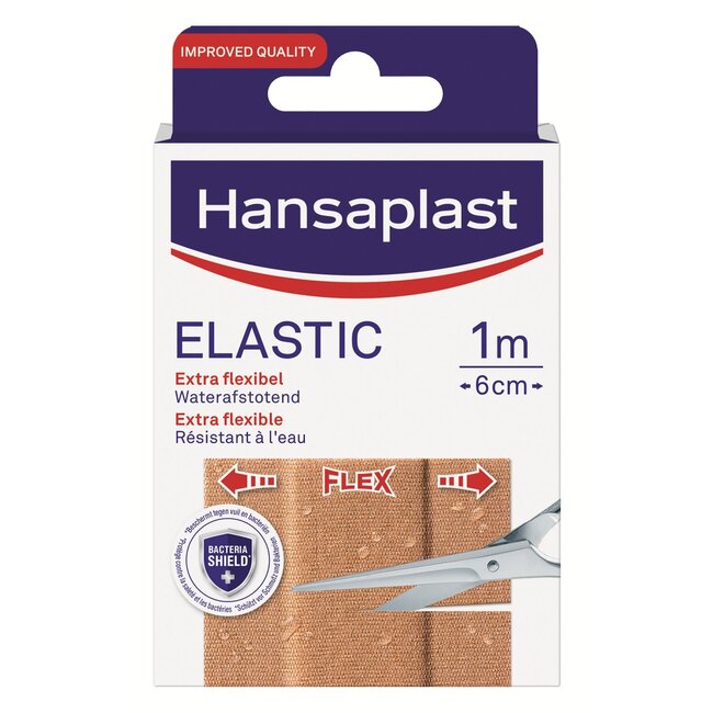 Elastic 1m x 6cm waterasfstotend 10 Stuks