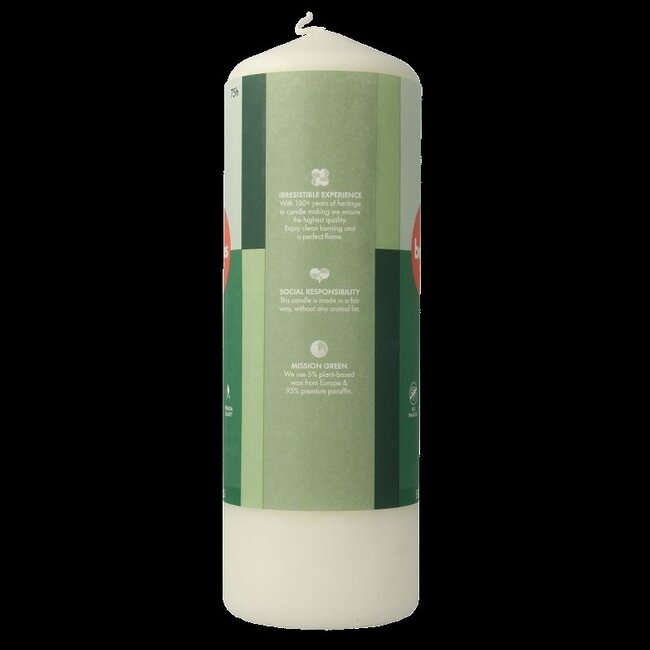 Bolsius Bougie pilier 200/68 blanc nuageux 1 pièce