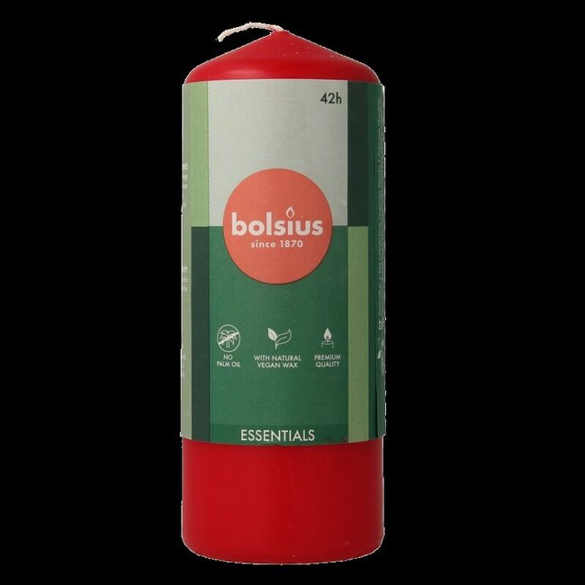 Bougie pilier Bolsius 150/58 rouge délicat 1 pièce