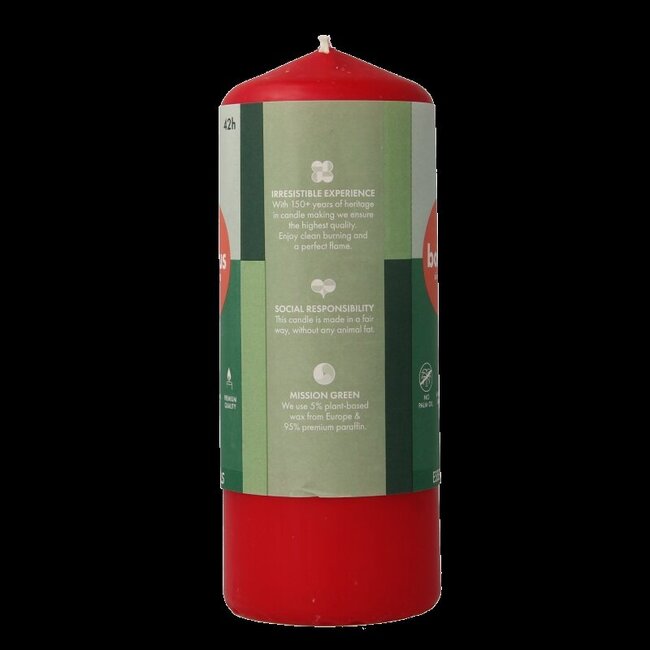 Bougie pilier Bolsius 150/58 rouge délicat 1 pièce