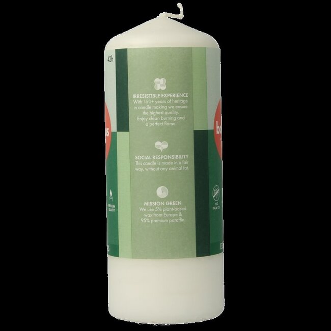 Bougie pilier Bolsius 150/58 cloudy white 1 pièce