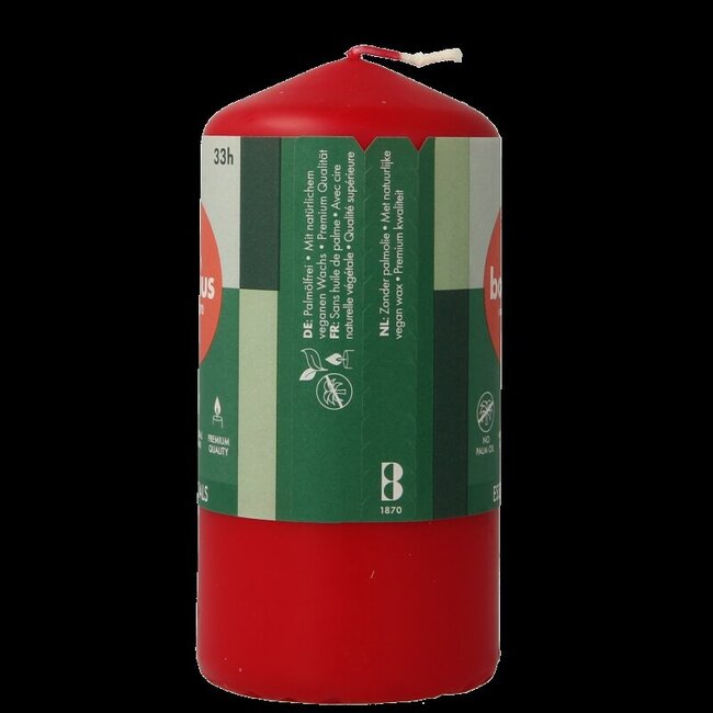 Bougie pilier Bolsius 120/58 rouge délicat 1 pièce