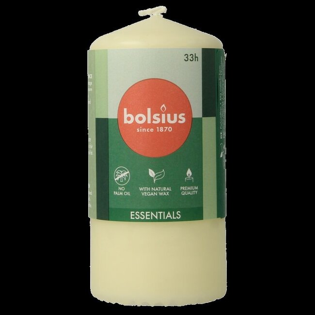 Bougie pilier Bolsius 120/58 soft pearl 1 pièce