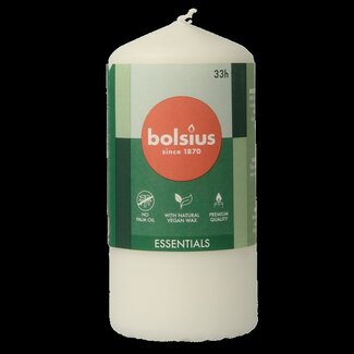 Bolsius Bougie pilier Bolsius 120/58 blanc nuageux, 1 pièce