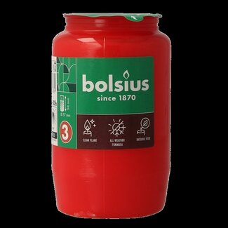 Bolsius Bougie de commémoration Bolsius n° 3 rouge 1 pièce