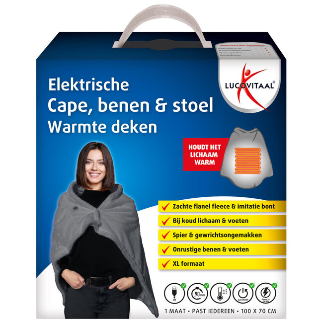 Electrische cape benen & stoel warmte deken 1 Paar