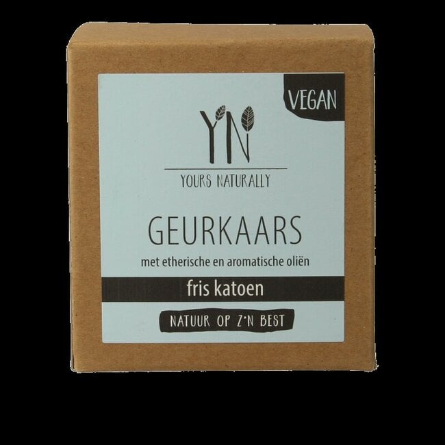 Geurkaars in glas fris katoen 20cl 1 Stuks