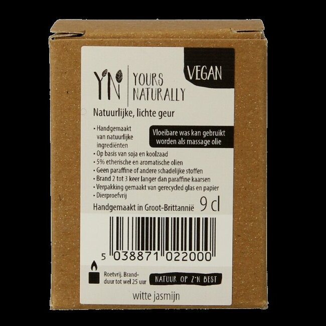 Yours Naturally Votive geurkaars witte jasmijn 9cl 1 Stuks