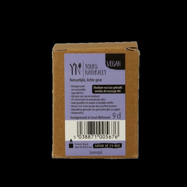 Yours Naturally Bougie votive parfumée lavande 9cl 1 Pièce