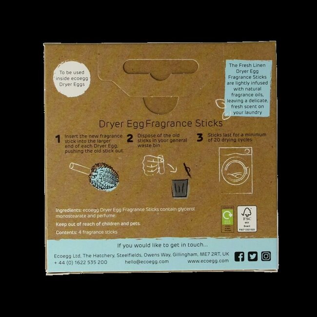 Recharge Eco Egg Eco sèche-linge - Linge frais 4 Pièces