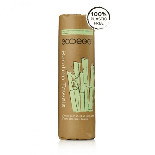 Bamboo schoonmaakdoekjes op rol 20 Stuks