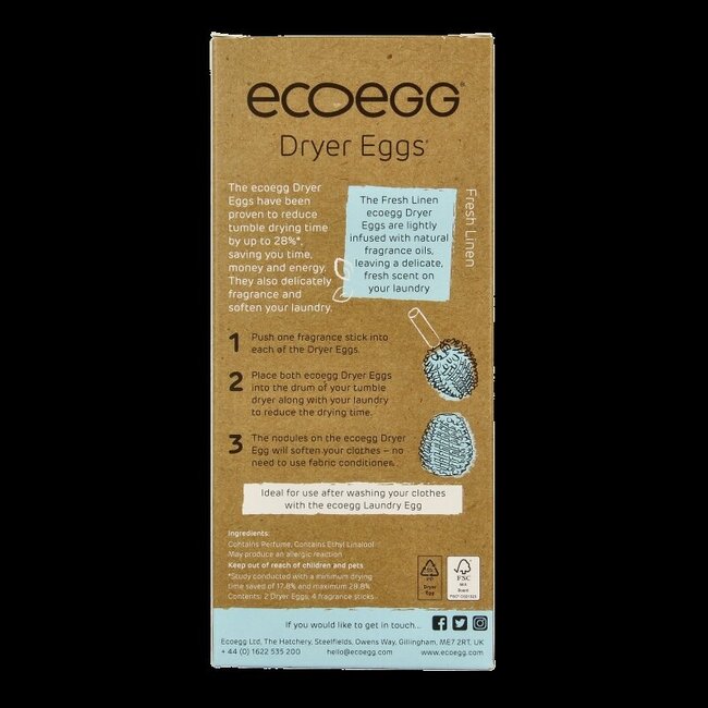 Eco Egg Dryer Eggs - linge frais, lot de 2