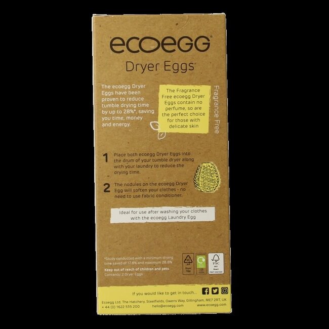 Eco Egg Dryer egg - geurvrij 2 Stuks