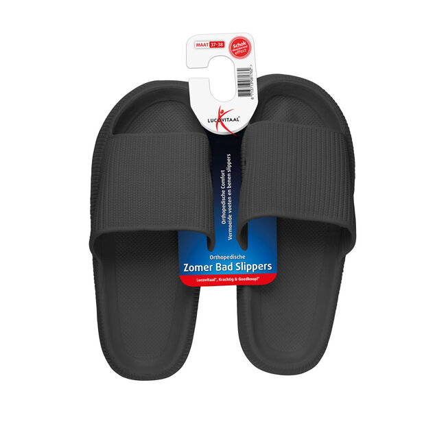 Orthopedische badslipper 37-38 zwart 1 Paar