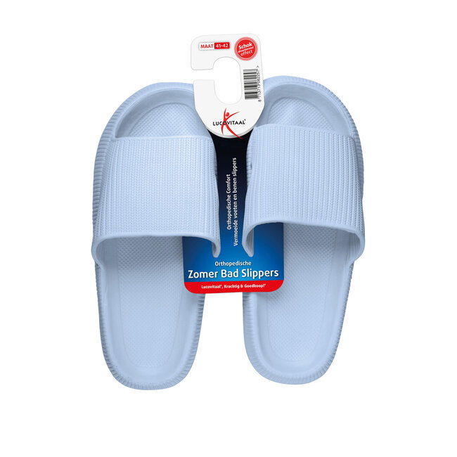 Orthopedische badslipper 41-42 blauw 1 Paar