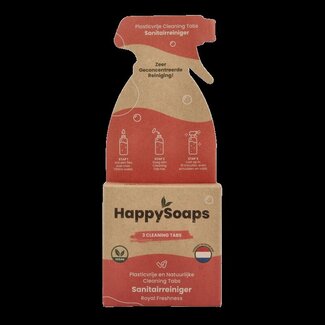 Happysoaps Pastilles de nettoyage Happysoaps nettoyant sanitaire royal freshness 3 pièces