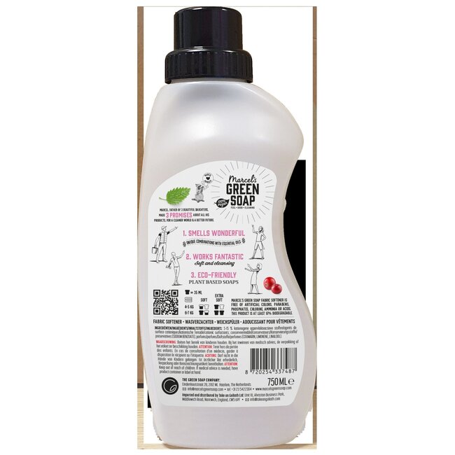 Marcel's Green Soap Assouplissant patchouli & cranberry 750 ml