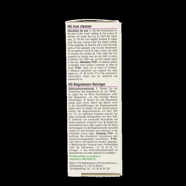 HG Strijkboutreiniger 1 Stuks