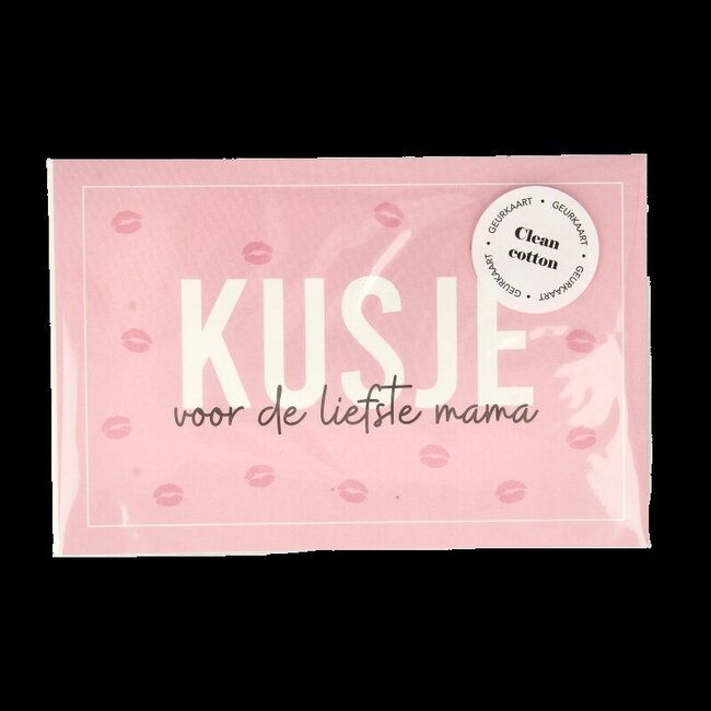 Geurkaart kusje voor de liefste mama 1 Stuks